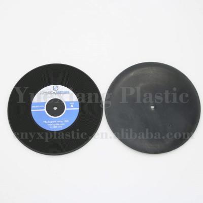 China Viable Plastic Soft Rubber Vinyl Record Coaster Photo Gifts Coasters For Souvenir Gifts for sale