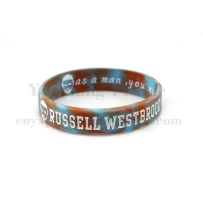 China BOHEMIA personalized rubber wristbands with cheap printed or embossed logo silicone wrist band for sale