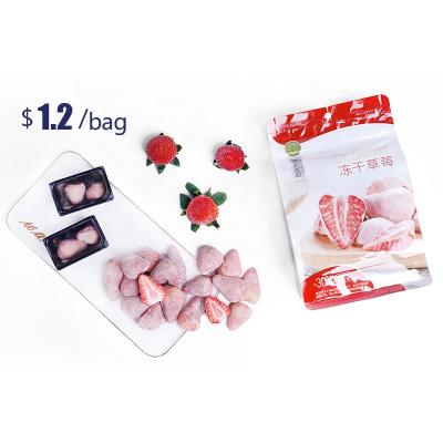 China 38g Bag Dried Organic Strawberries Chop Dried Packed Manufacturer Cheap Price Freeze Dried Strawberry for sale