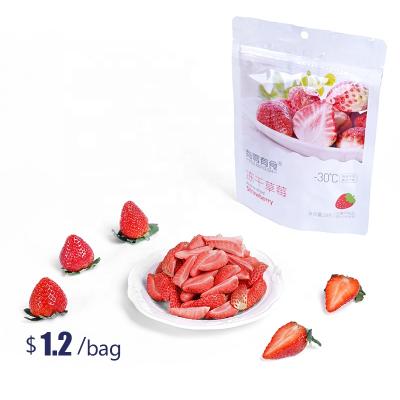 China Manufacturer Dry Dehydrated Sugar Free Natural High Quality Slice Form Freeze Dried Strawberry for sale