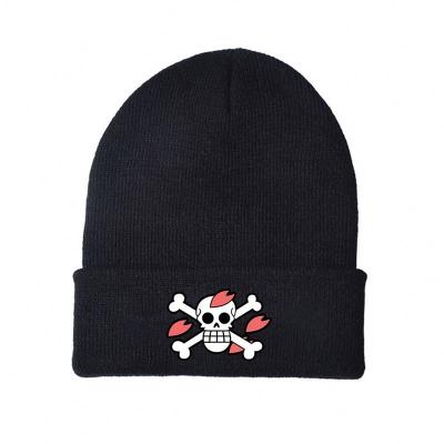 China New COMMON Anime One-Piece Warm Hat Fashion Skull Knitted Hats Women Men Winter Warm Hat for sale