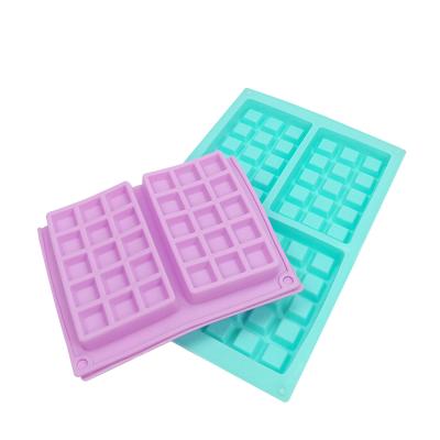 China Christmas Decorating Tools Pastry Baking Silicone Mold Viable Waffle Chocolate Cake Making Mold for sale