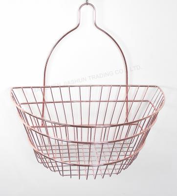 China Modern Style Copper Plating Bathroom Modern Hanging Laundry Basket for sale