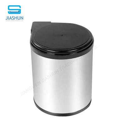 China Kitchen Cabinet 8L Swivel Type Wall Mounted Swivel Lid Bin Swivel Pull Out Waste Bin for sale