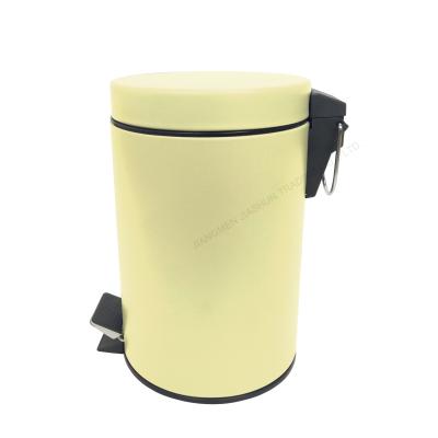 China Sustainable 3L Stainless Steel Color Foot Pedal Trash Can Household Trash Can for sale