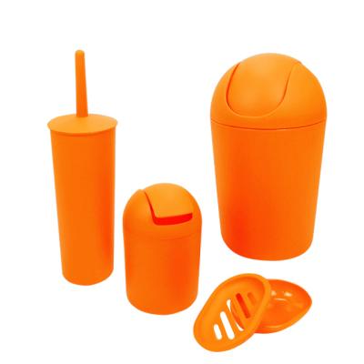 China 2022 New Arrival Modern Fluorescent Orange Bathroom Sets for sale