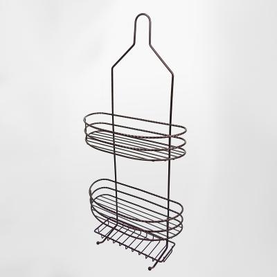 China Modern Minimalist Door Hanging 3 Tier Bathroom Shelf Iron Wire Storage Rack Shower Caddy For Home for sale