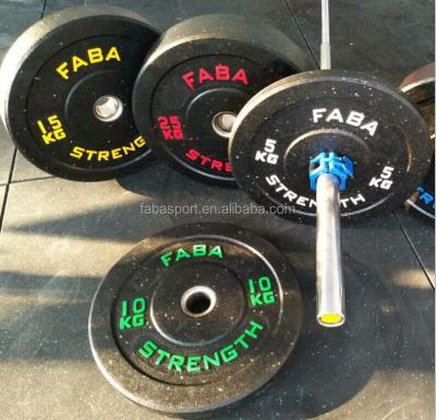 China 100% Rubber+Adhesive+ Stainless Steel Sleeve Temp Competition OLY Barbell Hi Set Rubber Bumpers for sale