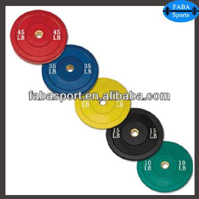 China SBR+NR Solid Rubber Barbell Bumper Plates for sale