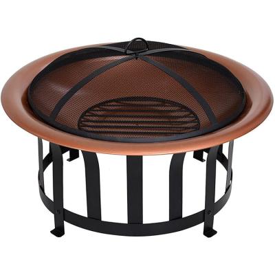 China Fire Stored Around Patio Outdoor Fire Pit Wood Log Burning Heater with Poker, Grate for sale