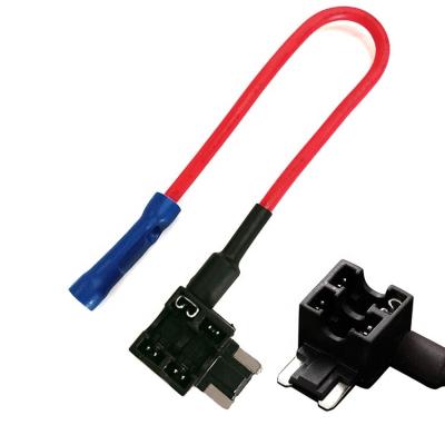 China Circuit Retrofit Car Add Refitting Circuit Flat Angle Tap Mini Fuse Holder To Take Electrical Appliances Fuse Power Cable Auto Fuse Tap for sale