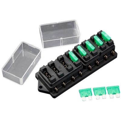 China Universal Blade Fuse New 8 Way Fuse Holder Has 8 Standard Fuses For Use In Cars, Trucks, Boats, 12V/24V for sale