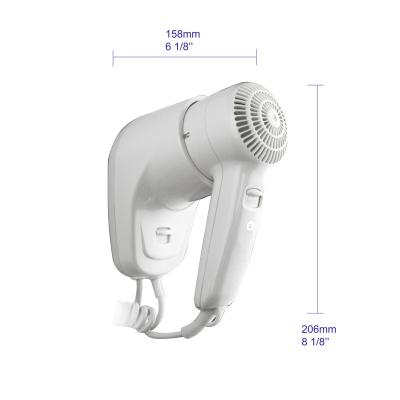 China Modren XINDA RCY-120 18C Multi-Function Luxury Wall Mounted With Safety Control ABS Hotel Hair Dryer And Home White for sale