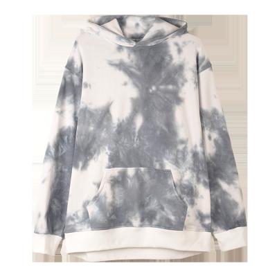 China Anti-wrinkle OEM Fashion Designs Men's Tie Dye Light Gray Hoodies for sale