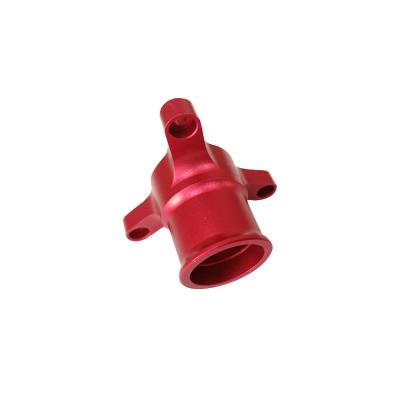 China Industrial equipment or water pump cnc machinery parts pump medical custom aluminum red anoid fitting medical cnc connector for sale