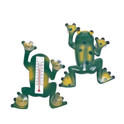 China Microwave Thermometers Competitive Price Latest Design Frog Shape Suction-Cup Window Thermometer for sale