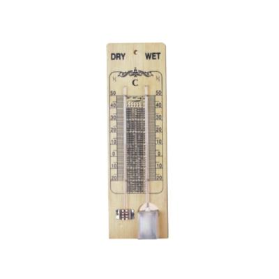 China Pine Wood Wholesale Household Wet Dry Bulb Thermometer Dry And Wet Thermometer for sale