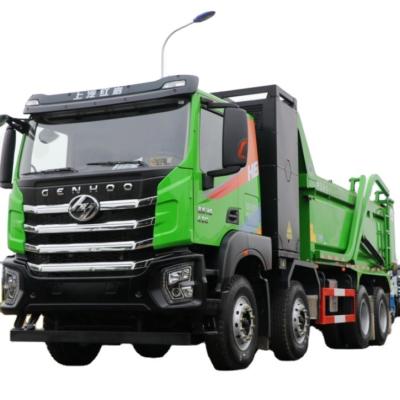 China 2022 Brand New High Quality EV 282kWh Heavy Pure Electric Tipper Truck SAIC Hongyan Jiehu H6 360hp 8X4 5.8m Pure Electric Dump Truck for sale