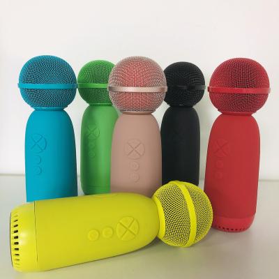 China Amazon Hot Selling Handheld Microphone Kids Rechargeable USB KTV Karaoke Microphone Mobile Handheld Wireless Speaker For Kids Gift Toy for sale