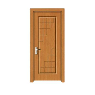 China Customized new product windproof wpc pvc lamination on bathroom wood hotel doors modern interior wooden door for sale