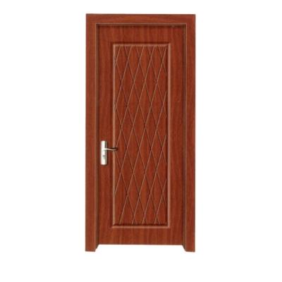 China Brand new product interior wood hdf pvc windproof peel mdf wood doors built in china bedroom wood grain door for sale