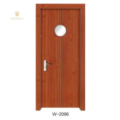 China Wholesale New Product Luxury Interior PVC MDF Room Slab Manufacturer Low Price Saudi Arabia PVC Coated Wood Door for sale