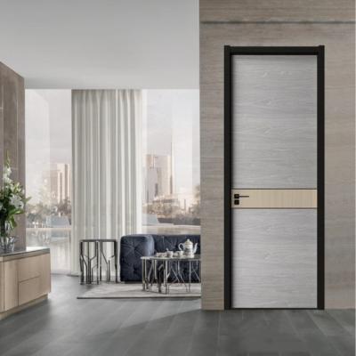 China waterproof wpc door cavity panel with frame doors bathroom modern design interior wpc door for sale