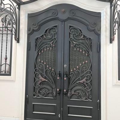 China Anti-Theft Direct Sales China Luxury Wrought Iron Gate Metal Ornaments for Decoration Models for sale