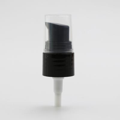 China Non Spill 20 / 410 PP Cream Pump Treatment Pump With Half Cap For Cosmetic Bottles for sale