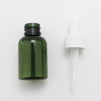 China Non Spill 18/410 Plastic Dropper For Essential Oil Glass Pharmaceutical Amber Bottle for sale