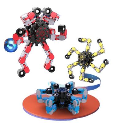 China Unbox Toy Robot Toy DIY Deformation Ransformable Chain Robot Deformed Tornado Mechanical Fingertip Decompression Fingertip Spiral Toy for sale