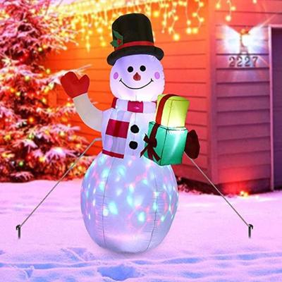 China Eco-friendly Christmas Snow Model Popular Luminous Inflatable Holiday Decoration Christmas Inflatable Garden Snowman Ornaments for sale