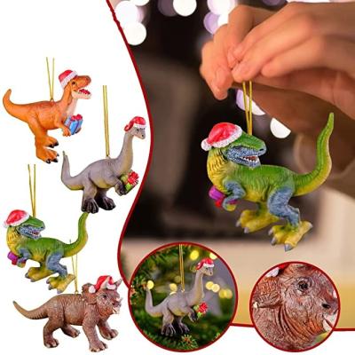 China Decration Christmas Dinosaur Decoration Pendant Christmas Ornaments For Christmas Tree Home Decor Funny for sale