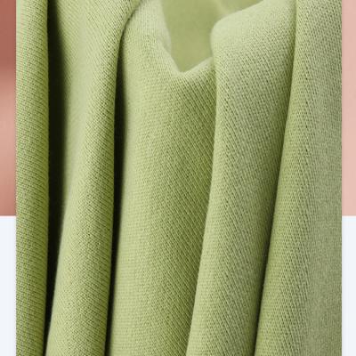 China Anti-Static soft handfeeling dying CVC cotton french terry solid knit fabric for hoodie and sweater for sale