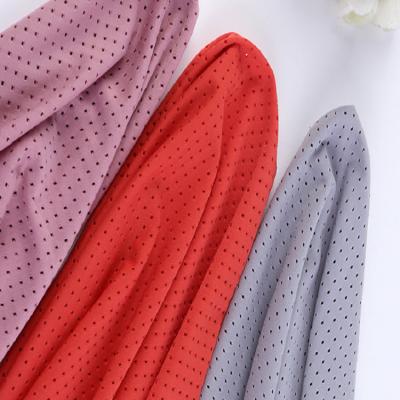 China Anti Pill new arrival jacquard knitting punch hole knitted fabric with hole jacquard for sale