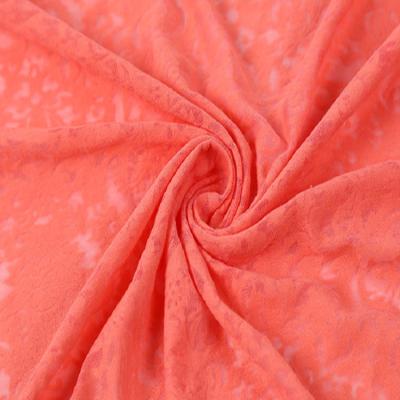 China Sustainable new fashion design custom 4 way stretch jersey burnout fabric for dress garment for sale