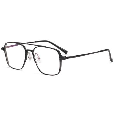 China L5053 New Fashionable Ultralight Retro Glasses Frame Aluminum Double Beam Optical Magnesium Glass Pure Titanium Frame for sale