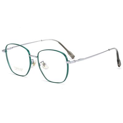 China KatKani 02-K5016 Two Color Fashionable Retro Eyeglasses Ultralight Pure Titanium Optical Glasses For Men And Women for sale