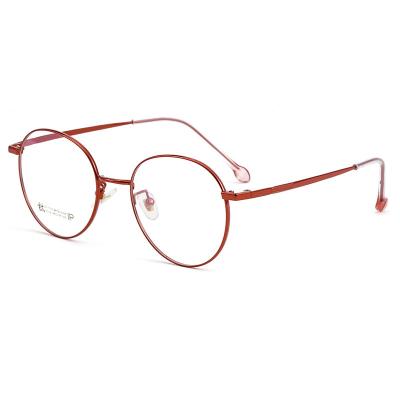 China Fashionable Full-frame Pure Titanium 2054 Retro Eyeglasses Women's Ultra-light Myopia Eyeglasses Optical Eyeglasses for sale