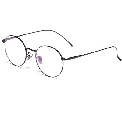 China Fashionable 3216 Fashion Ultra-light Pure Titanium Retro Round Optical Frame Men's and Women's Eyrglasses for sale