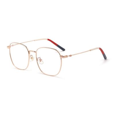 China Fashionable ultra-light 7525 retro pure titanium glasses frame myopia glass optical glasses for framing men and women for sale