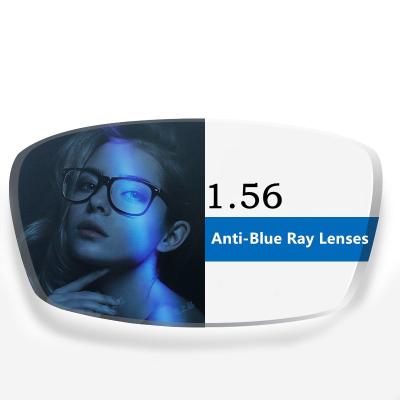 China Single Vision UV420 HMC 1.56 Lens Anti Blue Light Blue Light Blocking Resin Optical Lens UV420 Index CR39 for sale