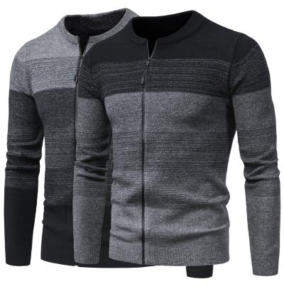 China 2020 Autumn Casual Outwear Winter Crewneck Men's Zipper Knitted Cardigan Wool Sweater Anti-wrinkle for sale