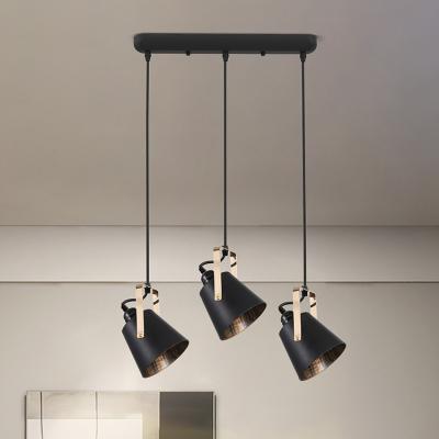 China Cheap Price Nordic Black White Color Modern Nordic Lamp Metal+PP E27 Chandelier Hanging Pendant Light for sale