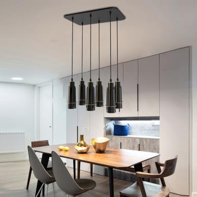 China Modern Fast Delivery Lighting Industrial Simple Creative Black White Ceramic Dining Room Lamp Personality Pendant Light for sale