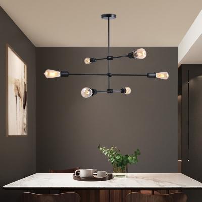 China Modern Easy To Install E27 Light Modern Chandelier Room Metal Shade Industrial Retro Vintage Pendant Light for sale