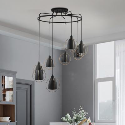 China Custom Nordic Modern Black Metal Style Classic Chandelier Indoor Skycam OEM/ODM Pendant Light for sale