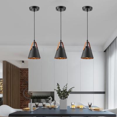 China Small Package Modern Black Home Decoration Lighting E27 Metal Chandelier Hanging Pendant Light for sale