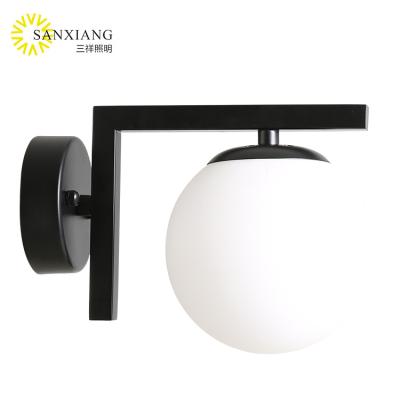 China Skycam Wholesale Price Contemporary Indoor Decorative Modern Nordic Glass Ball E27 Wall Lights For Home for sale