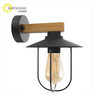 China Modern Black Base Modern E27 Wall Light Vintage Size Small Package Skycam Industrial Wall Sconces For Bedroom Room Study for sale